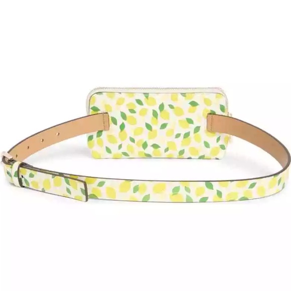 Kate Spade Leather Belt Bag Lemon Print NWT$239 - Picture 3 of 5